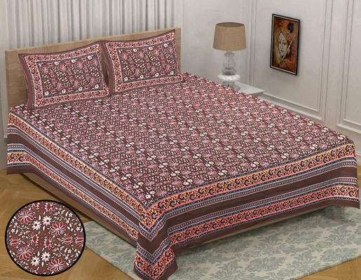 Bedsheets King Size with Pillow Covers (Elite 017