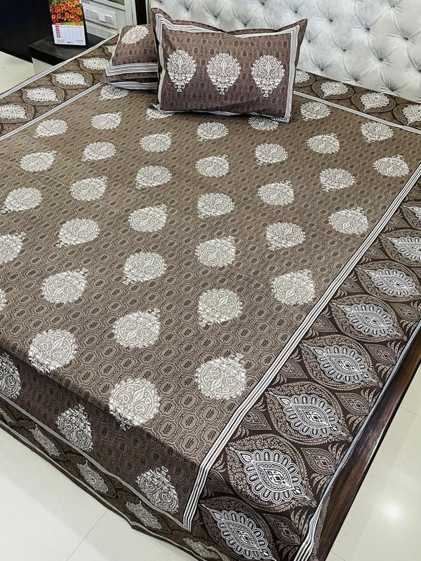 Bedsheets King Size with Pillow Covers (Daabu 004