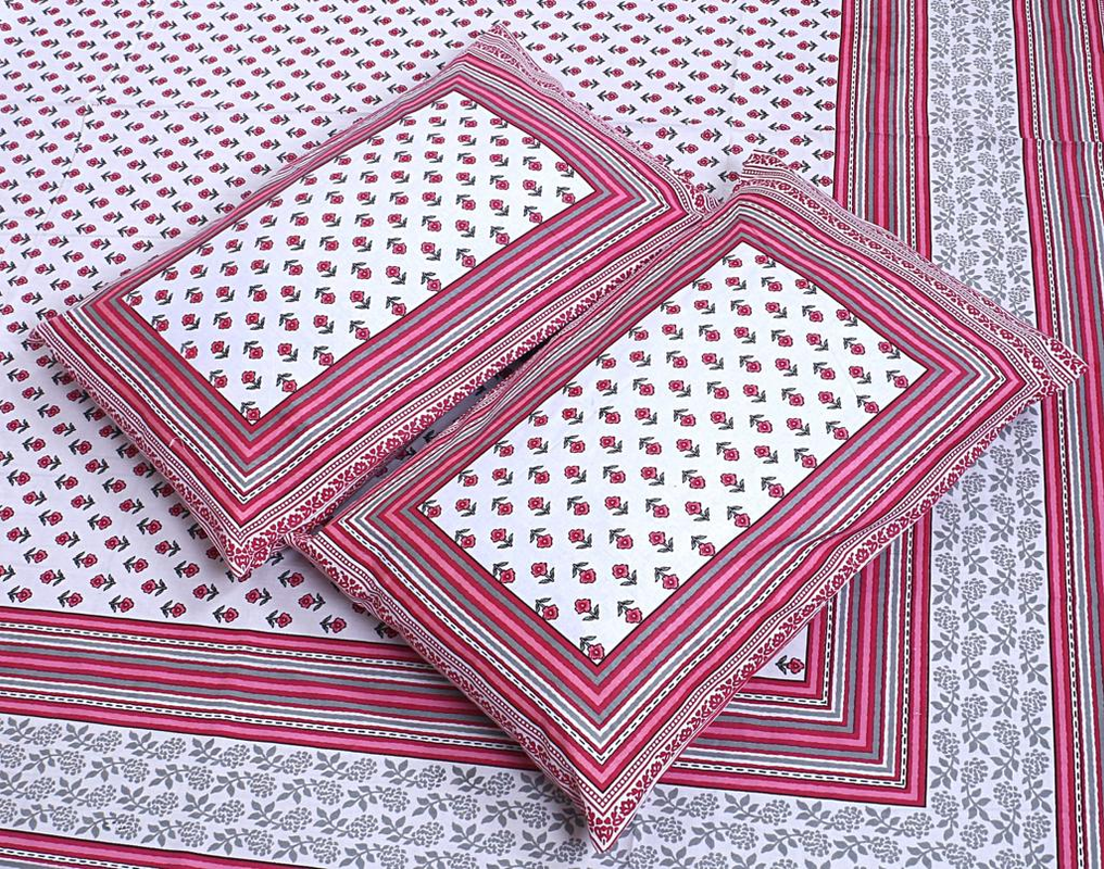 Bedsheets King Size with Pillow Covers (Princess 006