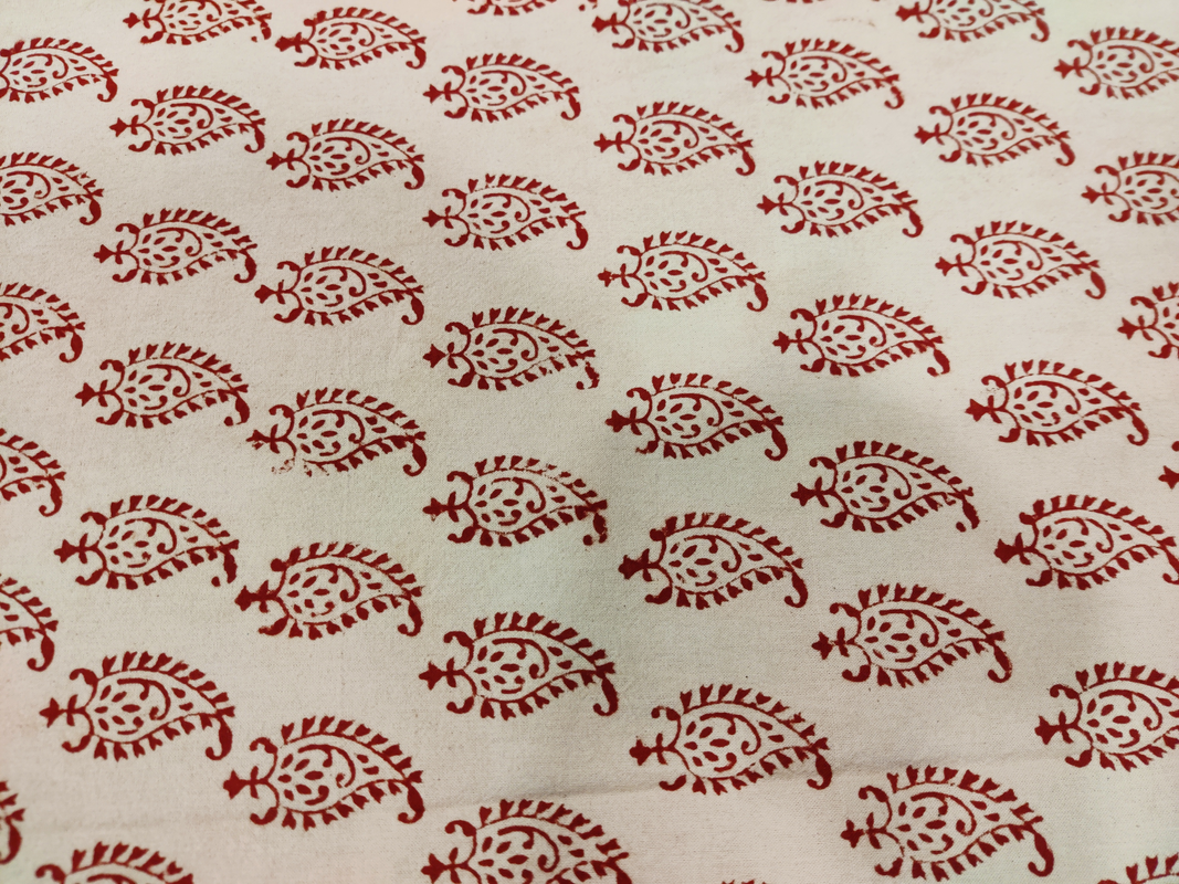 D10 Hand Block Printed Bagru print double bedsheet with 2 pillow cover (D10)